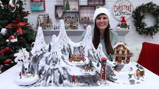 DIY Paper Mache Mountain Range Holiday Display w/ Lemax