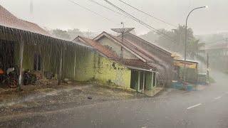 Heavy Rain and Thunderstorms in Village Life | Terrible Storm Accompanied By Wind In The Village