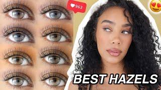 Most Natural HAZEL Contacts! HUGE Haul For Brown Eyes | DimpleColor,Desio, Solotica, ColorCL +