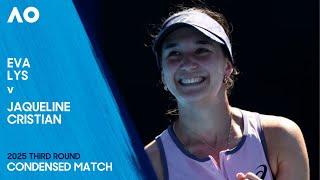 Eva Lys v Jaqueline Cristian Condensed Match | Australian Open 2025 Third Round