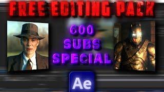 600 SUBSCRIBERS FREE EDITING PACK! | CCs + Text Effects + Zooms + Twixtors | After Effects