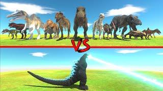 Heisei Godzilla in Battle with All Dinosaurs of Arbs - Animal Revolt Battle Simulator