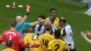 Anthony Gordon Red Card Incident, Newcastle United vs Brighton (1-2) All Goals Highlights