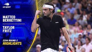 Matteo Berrettini vs. Taylor Fritz Highlights | 2024 US Open Round 2