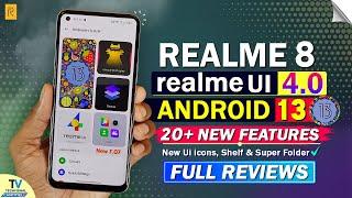 Realme 8 Stable realme Ui 4.0 Android 13 Update Full Review | 20+ NEW Features | Realme 8 New update