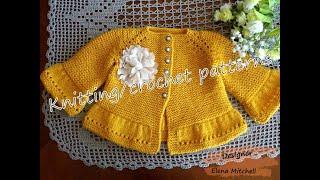 Knitted Baby Cardigan, Knitting for Babies, Knitting and Crochet Patterns || Designer Elena Mitchell