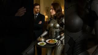 beautiful robot girl work in hotel like a human  #robots #ai #robot