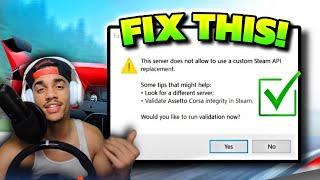 How to Fix Steam API Error in Assetto Corsa!