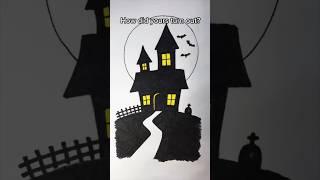 Follow along to draw a haunted house!  #drawingtutorial #followalong  #halloweendrawings #artclass