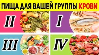 Ваша Группа Крови Требует ЭТОЙ Пищи! О чем говорит Группа КРОВИ 1,2,3,4 ?