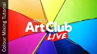 Jake's Art Club LIVE #2 Colour Mixing [Paint Along Stream] (ft. Hashim Akib & Marie Antoniou)