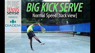 Topspin Kick Serve Back View