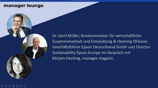 Zu Gast: Bundesentwicklungsminister Dr. Gerd Müller & Epson-Deutschland-CEO Henning Ohlsson
