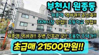 [부천빌라매매] NO. 440 부천시 원종동 가격대비 대형평수 원종역 역세권 서울 인접 재래시장 인접 초오오오 대형 테라스 단독세대 호재 다량 급매 [원종동아파트]