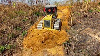 Bulldozer Making a Path in the Wild – Heavy Equipment at Work!