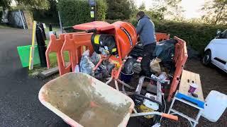 New job with the old bricklayer. The brick police turned up