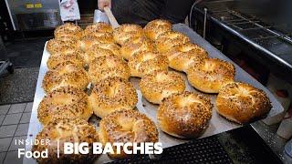 How New York's Best Bagel Shop Makes 100,000 Bagels By Hand Every Week | Big Batches | Insider Food