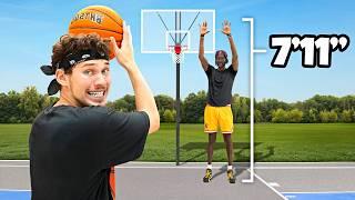 I Took 100 Shots vs World's Tallest Basketball Player and Scored ___