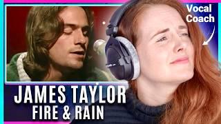 The Heartbreaking Untold Story | James Taylor - Fire And Rain | Vocal Coach Reacts & Analysis