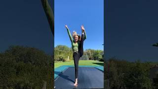 Trampoline cheerleading  #cheer #trampoline #gymnast #tumbling #slowmo