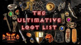 Items You NEED to pick up! - The Ultimative Loot List [Diablo 2 Resurrected Farming]