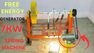 Build Flywheel Spring Machine Make Electricity Free Energy Generator 220v Using Welding Machine