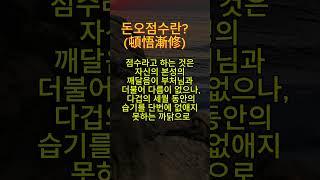 돈오점수(頓悟漸修)       #불교#명상#수행#돈오#점수#명언#능엄경#shorts