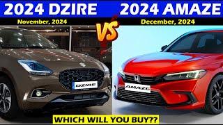 2024 NEW MARUTI DZIRE VS 2024 HONDA AMAZE  Which will you buy ??