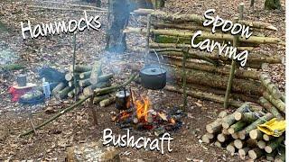 Hammock camping UK - Bushcraft - Spoon Carving