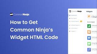 How to Get Common Ninja’s Widget HTML Code