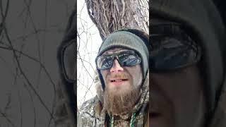 duck hunting a frozen creek last day of the season