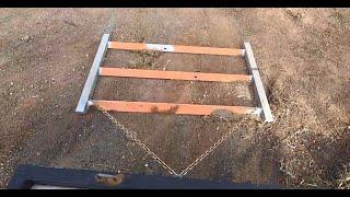 Making lawn leveling bars for towing behind a mower