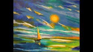 Sunset Sail Acrylic Painting Class-Introduction