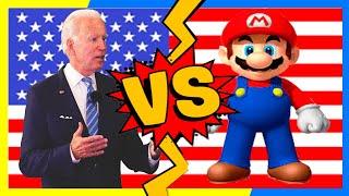 PRESIDENT BIDEN FALLS DUE TO MARIO ||FUNNY VIDEOS 2021