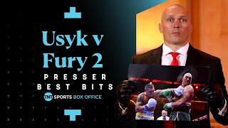 Usyk dresses as a HITMAN and gets Fury’s signature  | Usyk vs Fury 2 Press Conference Best Bits 