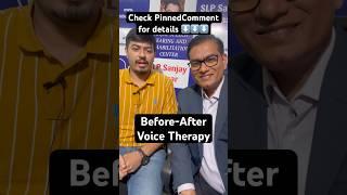 Another Magic of Voice Therapy Within 8 Days | By #slpsanjaykumar | #shorts