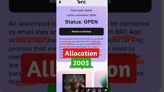 BrcApp $200 Lottery  To win Join and Earn $100,000 Airdrop