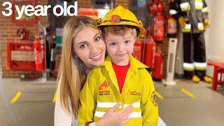 Our FIRST DAY in DUBAI!! Baby Noah becomes a REAL Firefighter!!