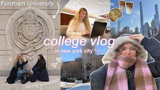 productive FIRST DAY OF SCHOOL as a college student in NYC  2025 spring semester at Fordham Uni!