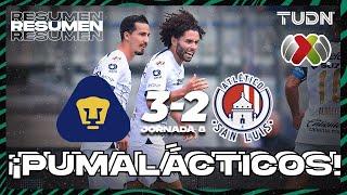 Resumen y goles | Pumas 3-2 Atl San Luis | AP2023-J8 | Liga Mx | TUDN