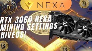 RTX 3060 NEXA Mining Settings HiveOS!