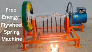 How To Make  Flywheel Spring Machine Make Electricity Free Energy Generator 220v 15kw Alternator