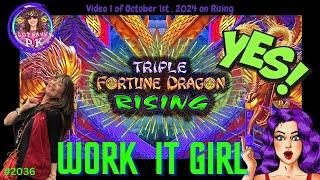 YES, YES, WORK IT GIRL on #triplefortunedragonrising ,#shakingbonus