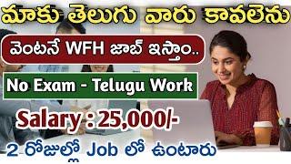 Work From Home Job in Telugu | Jobs in Hyderabad | Free Jobs | Remote jobs | Part Time Jobs