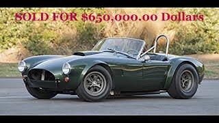 $650,000.000 1965 Shelby Dragon Snake SOLD at R&M - Dana Mecum Outbid - On Stage Action & Interview