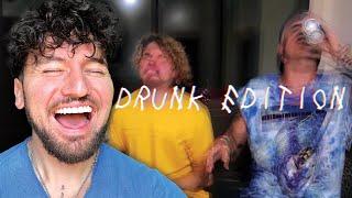 reacting to DRUNK KNJ videos (messy)