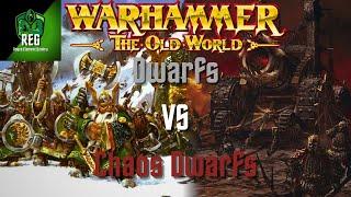 Warhammer The Old World Battle Report | Dwarfs vs Chaos Dwarfs