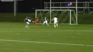 Brett Rojas scores Men's Soccer's game-winning goal over Brandeis