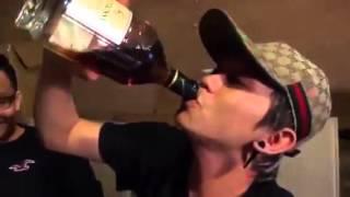 Guy Drinks A Whole Bottle Of Hennessy Vsop!