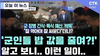 (단독)군인들 먹는 급식, 간식 예산이 줄어든 충격적 이유...